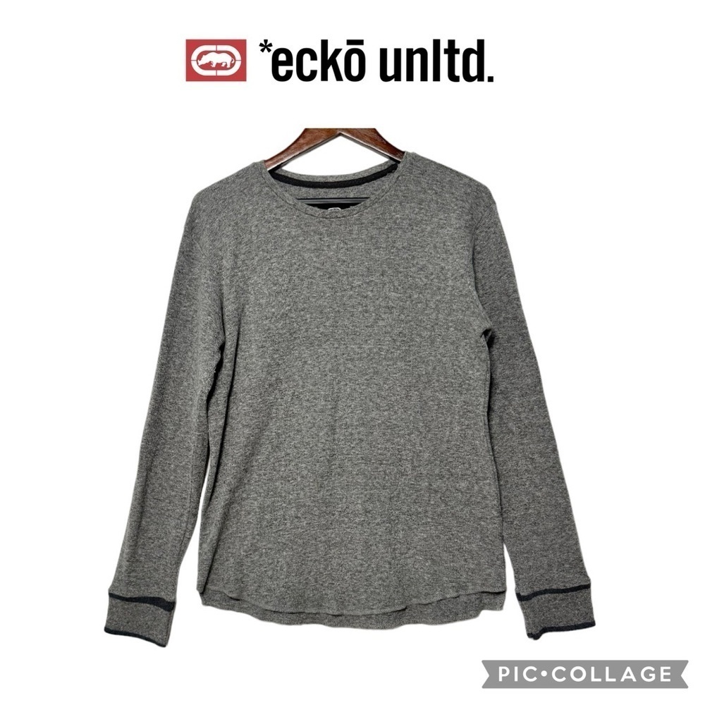 Ecko Unitd Men long sleeve pullover sweater gray size L
